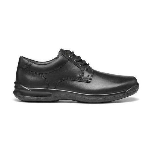Hotter Burton Black Wide Dual Fit Lace Up Shoe