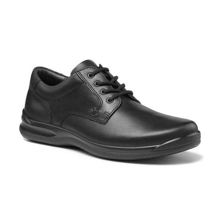 Hotter Burton Black Wide Dual Fit Lace Up Shoe