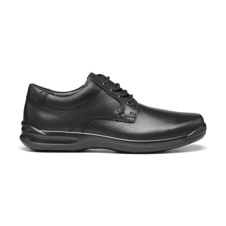 Hotter Burton Black Wide Dual Fit Lace Up Shoe