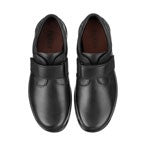 Hotter Mens BLACK Leather SEDGWICK touch fastening Shoe
