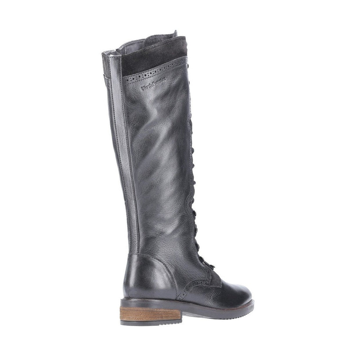 Hush Puppies KNEE HIGH BOOT Rudy BLACK Leather Lace up