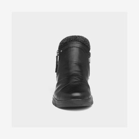 Jana Ankle Boot Leather with zip 26461 BLACK