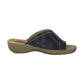 Jana Black Mule Sandal with Toe Loop BLACK 27111-28
