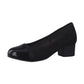 Jana Classic Court Shoe in Wide Fitting BLACK 22366-001