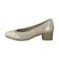 Jana Classic Court Shoe in Wide Fitting GOLD 22366-929