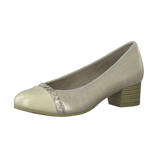 Jana Classic Court Shoe in Wide Fitting GOLD 22366-929