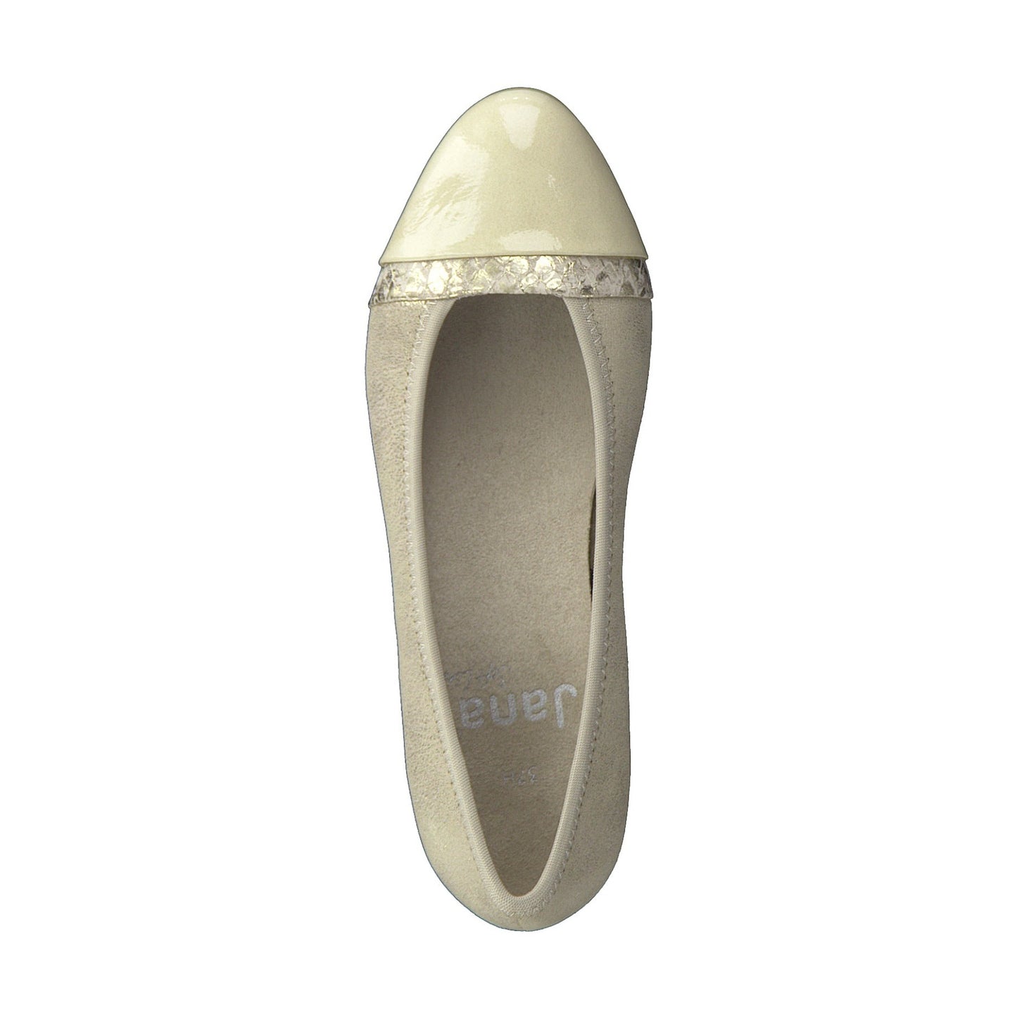 Jana Classic Court Shoe in Wide Fitting GOLD 22366-929