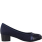 Jana Classic Court Shoe in Wide Fitting NAVY 22366-805