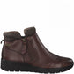 Jana Ankle Boot Leather with zip 26461 COGNAC 
