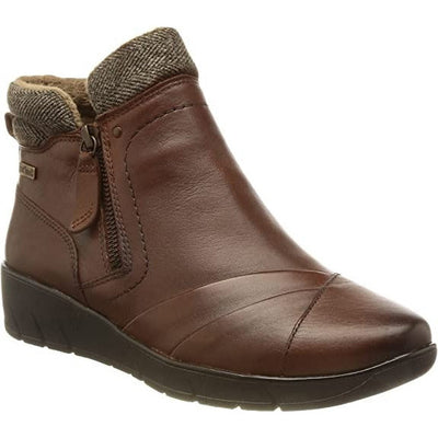 Jana Ankle Boot Leather with zip 26461 COGNAC 