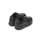 Kickers Infants BLACK Leather MOAKIE REFLEX Touch fastening strap shoe