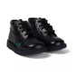 Kickers Kids KICK Hi ZIP BLACK LEATHER Boots 115825