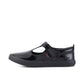 Kicker  Junior Girls Karico T Vel Black PAT Leather School Shoe  KARICO T VEL