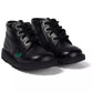 Kickers Kids KICK Hi ZIP BLACK LEATHER  Boots 115825