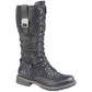 Cipriata GABRIELA Black Long boot with Laces and inside zip L307