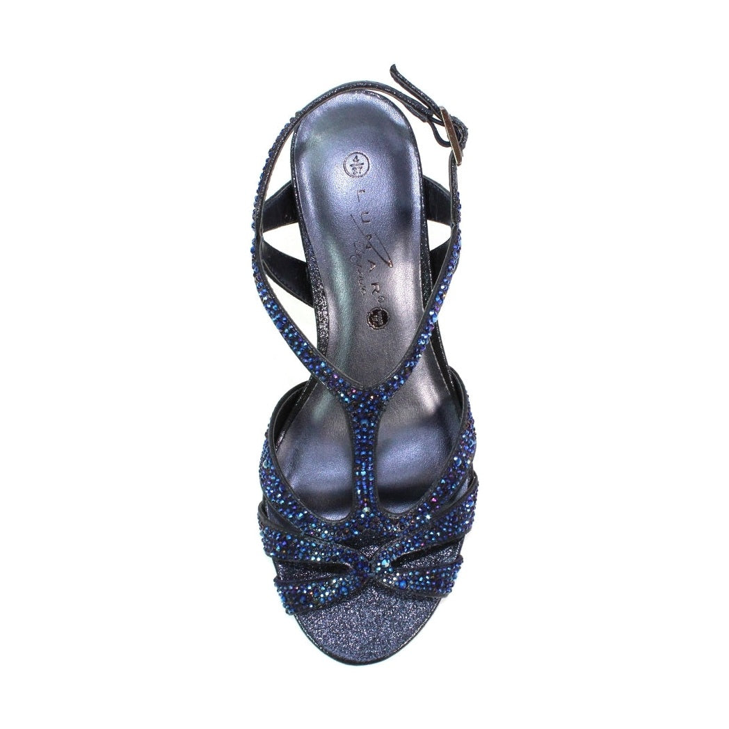 LUNAR FRANCIE Occasion Wear DRESS SANDAL WIDER FIT FLR524 NAVY