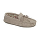 Ladies Lily Soft Suede Moccasin Slipper STONE LS339S