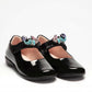 Lelli Kelly 8111 bar shoe F Fitting Maribella BLACK/PAT Mermaid removable trim