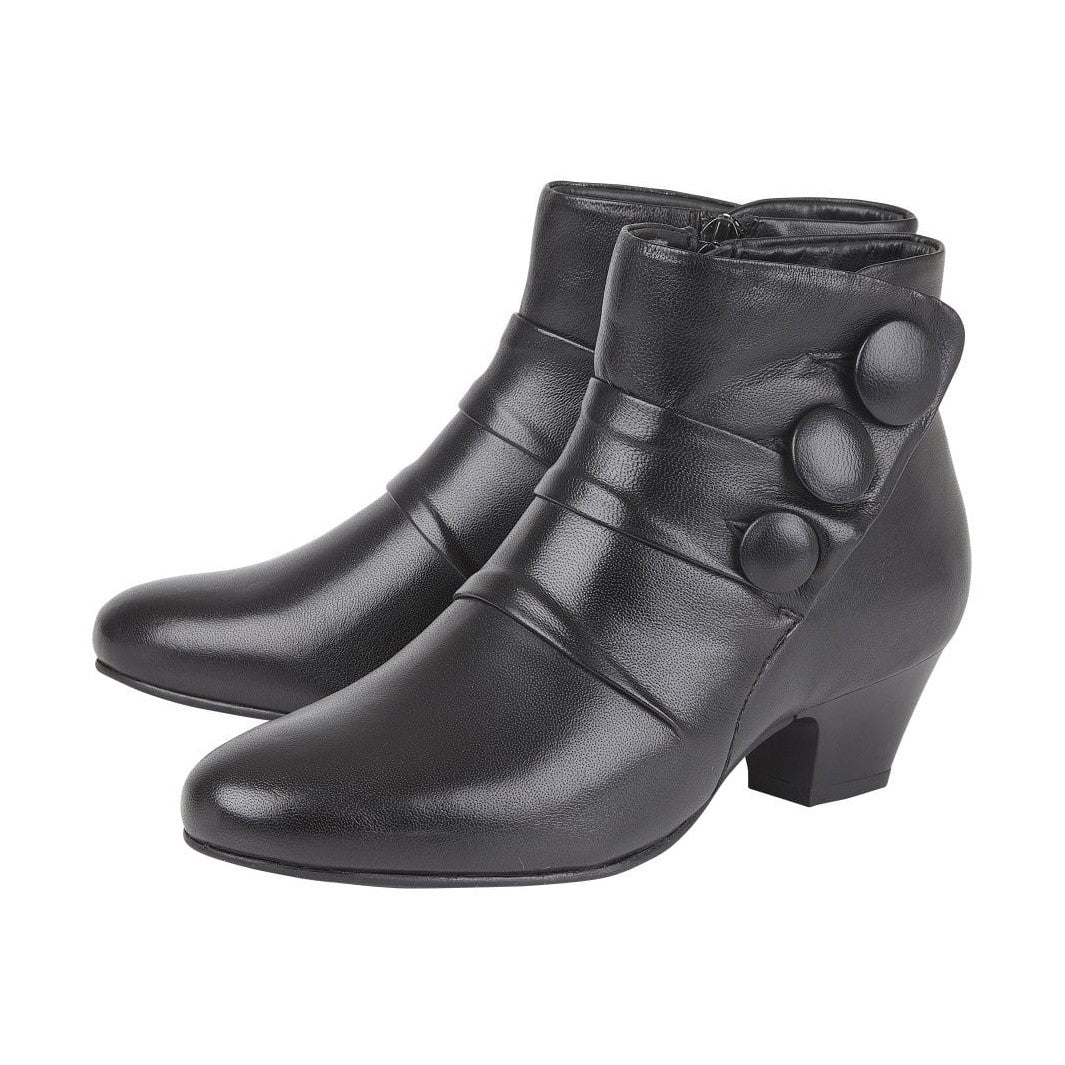 Lotus Ankle Boot Prancer Black Leather