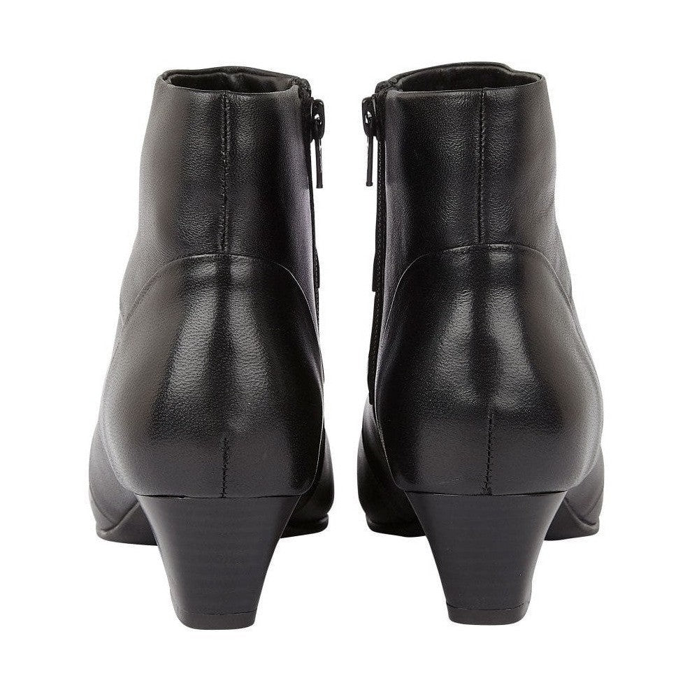 Lotus Ankle Boot Tara Black leather with Zip