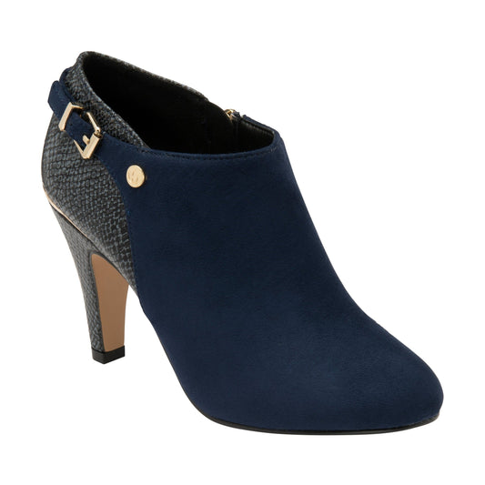 Lotus Ankle Boot/shoe with a Zip RAMONA Navy