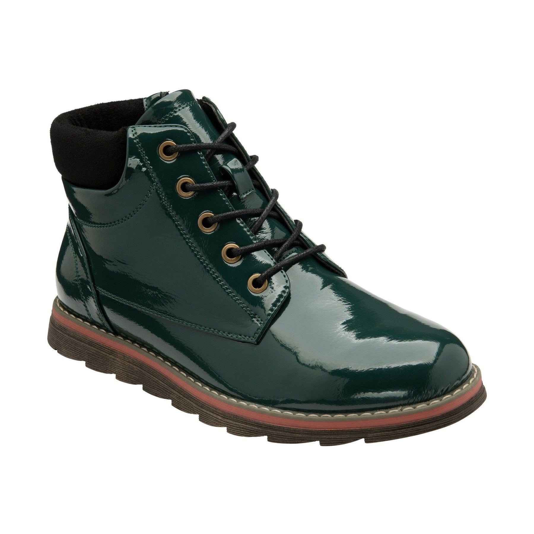 Lotus Ankle Boots Naomi GREEN and Leopard-Print