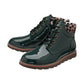 Lotus Ankle Boots Naomi GREEN and Leopard-Print