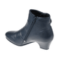 Lotus Ankle boot Prancer Navy Leather Pleated