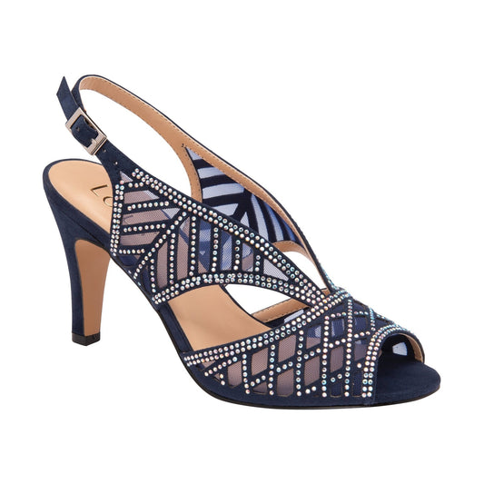 Lotus Classic Occasion Wear Sandal Natalia Navy ULS262