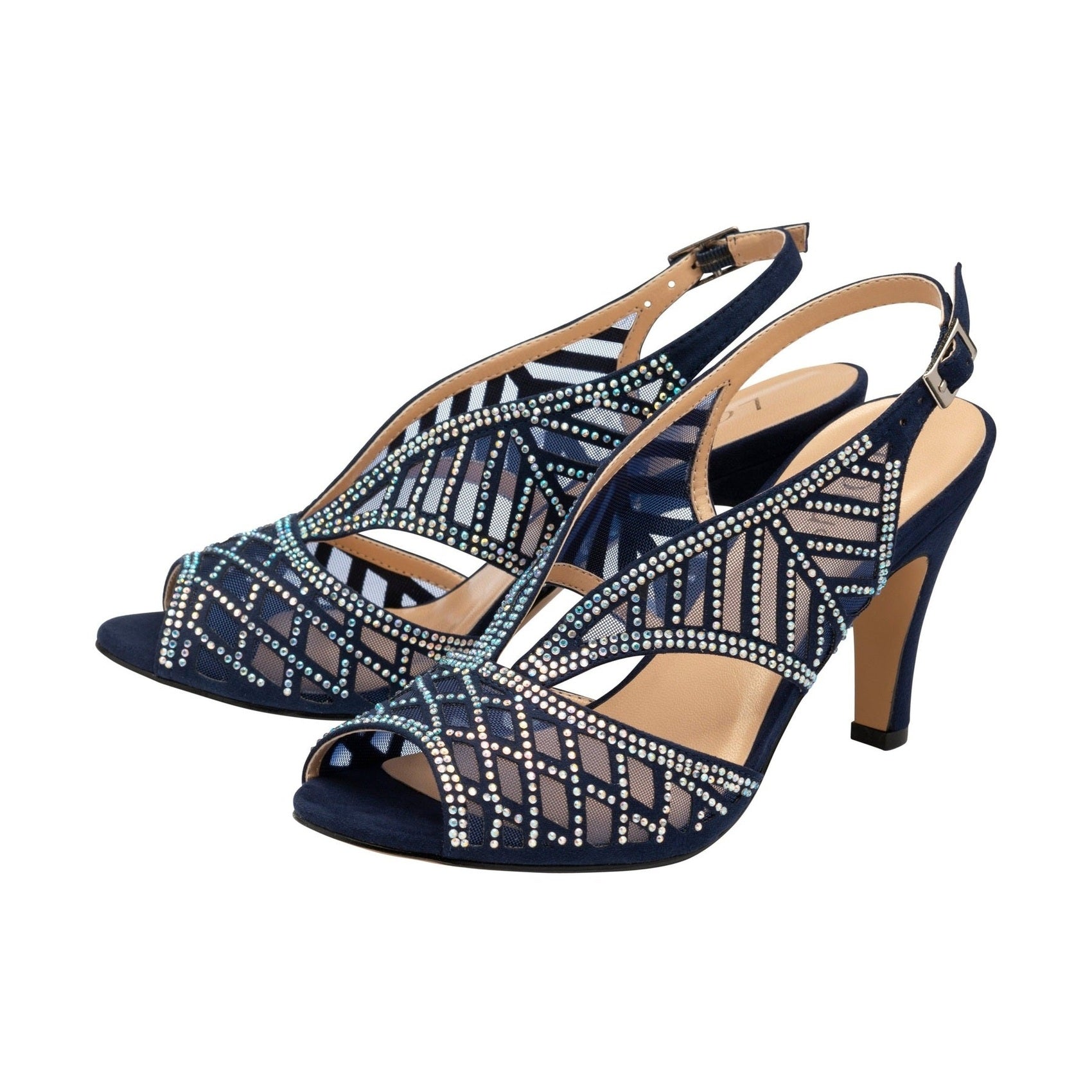 Lotus Classic Occasion Wear Sandal Natalia Navy ULS262
