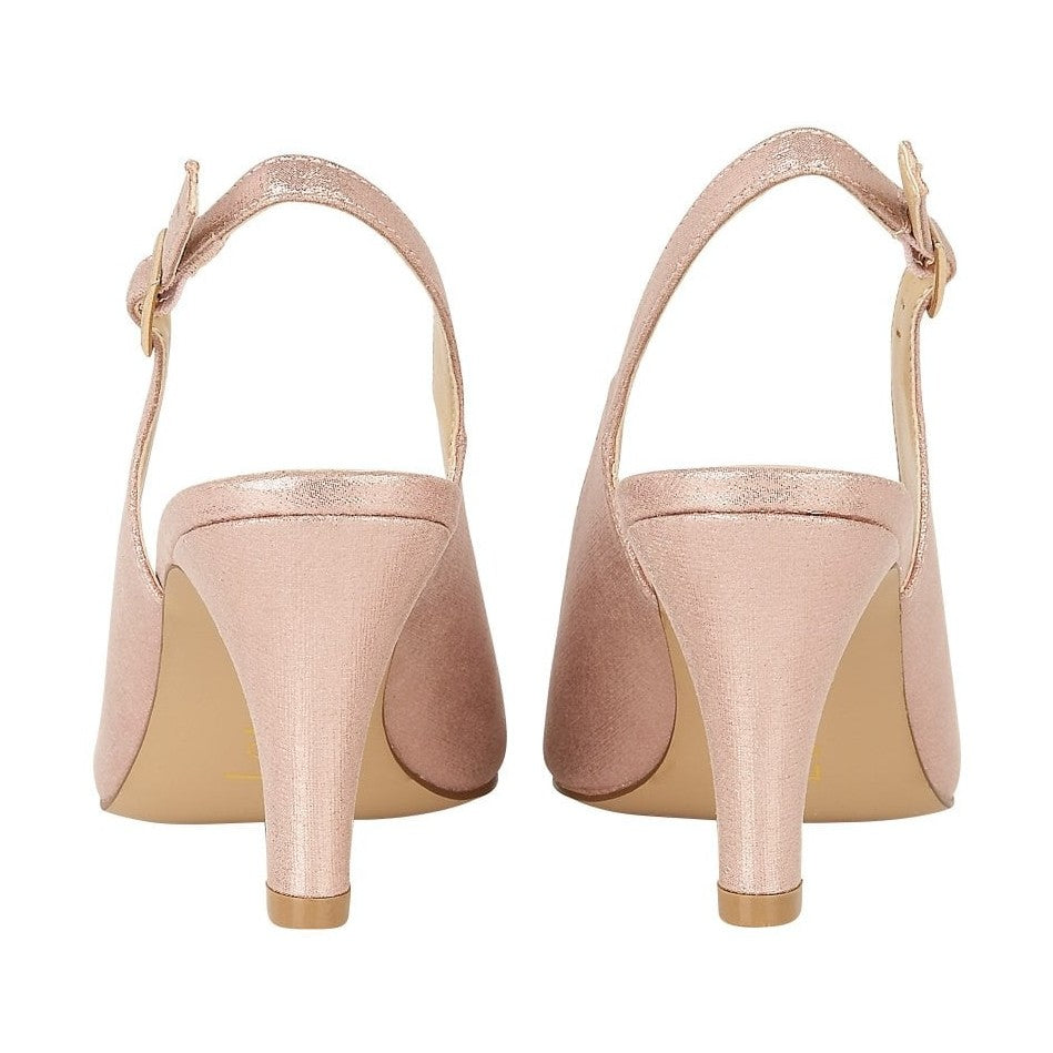 Lotus Larissa PINK metalic peep toe shoes