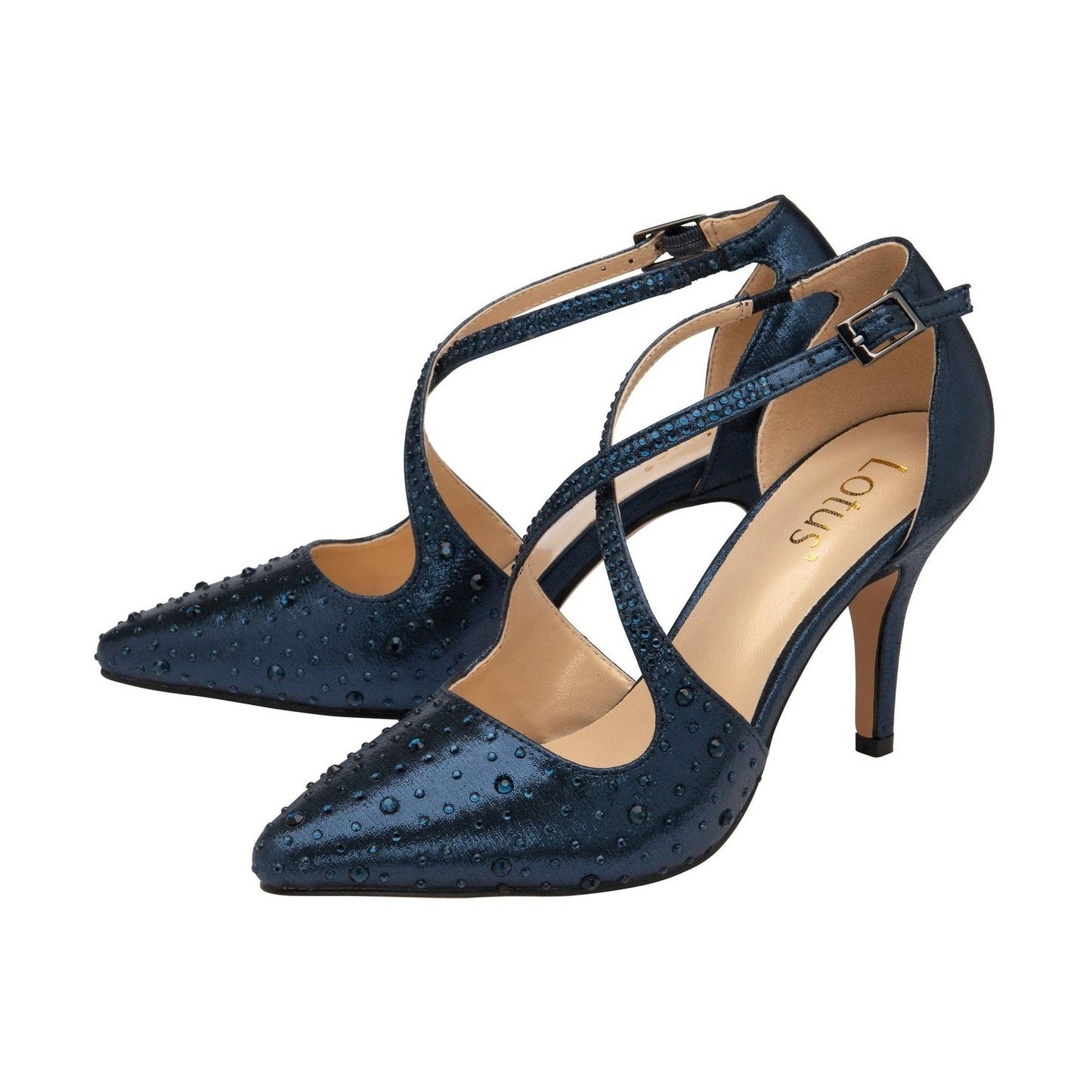 Lotus Occasion Wear Shoe Panache NAVY ULS208