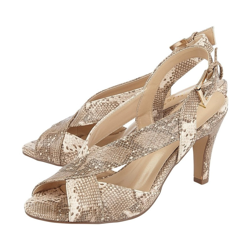 Lotus Paloma NATURAL SNAKE Occasion Wear Sling Back shoes ULS156