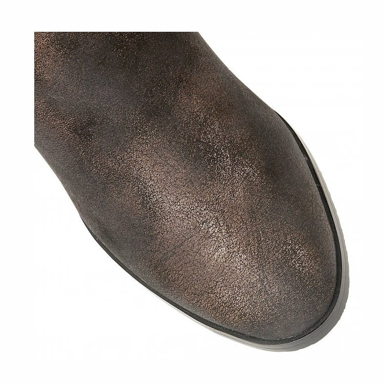Lotus Wedge Shoe Zetta BRONZE .