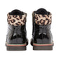 Lotus ankle boot Naomi Black Patent Lace-up with Zip