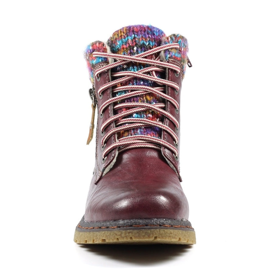 Lunar Hiker Boot Jalapeno BURGUNDY GLB099 Waterproof with zip
