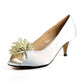 Lunar Lucia Occasion Wear Silver Court Shoe FLR040