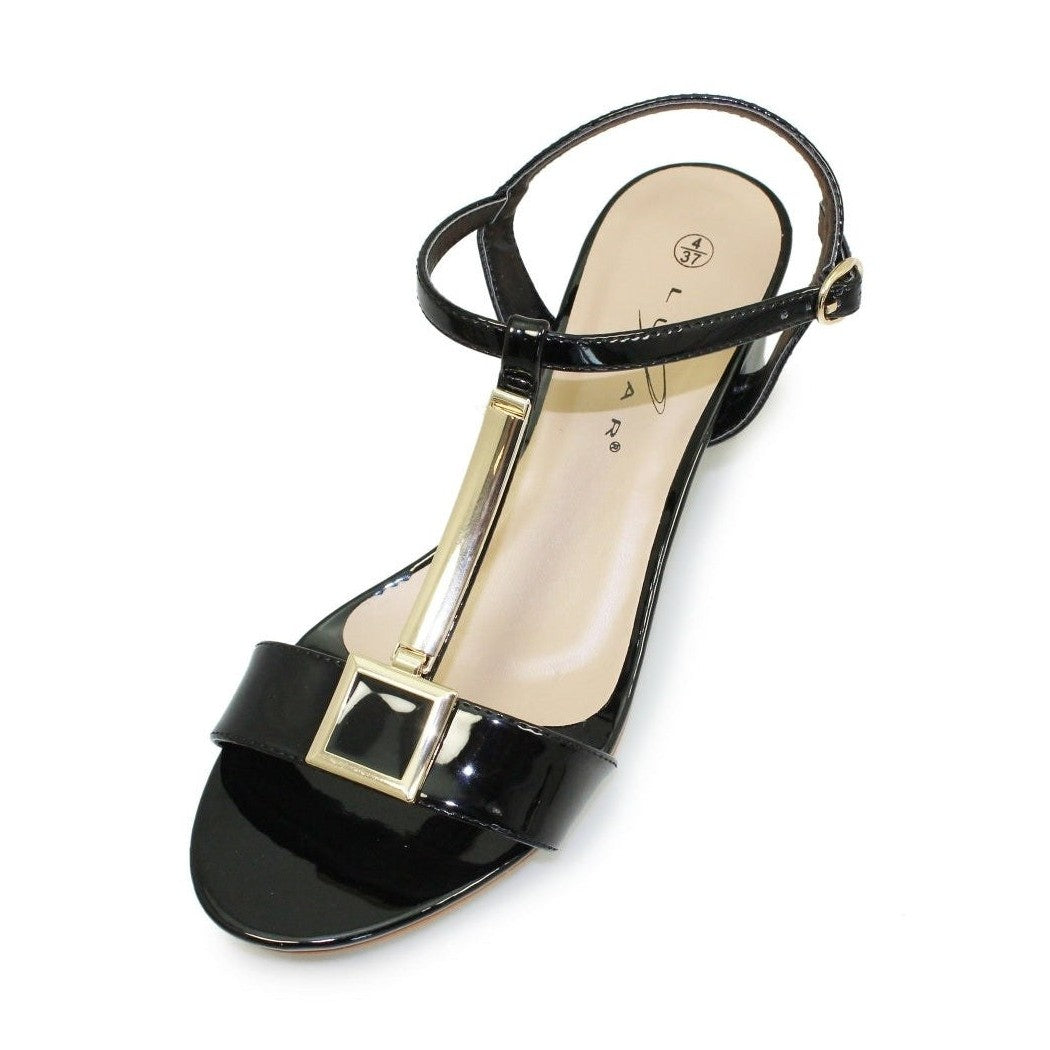 Lunar Occasion Sandal Blaze Black Patent Sandal