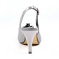 Lunar Occasion Wear Ankara DARK GREY Slingback peep toe Shoe FLR039