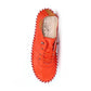 Lunar Plimsoll St Ives ORANGE FLE030 soft leather with elastic laces