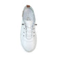 Lunar Plimsoll St Ives WHITE FLE030BL soft leather with Elasticated Lace