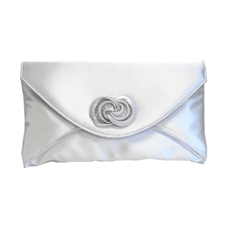 Lunar Ripley Occasion Bag Silver ZLR222 to match Ripley Silver Shoe