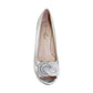 Lunar Ripley Occasion Shoe Silver Satin Peep Toe