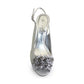 Lunar Sabrina Occasion Shoe Silver Grey Satin Slingback FLR081 MATCHING BAG AVAILABLE