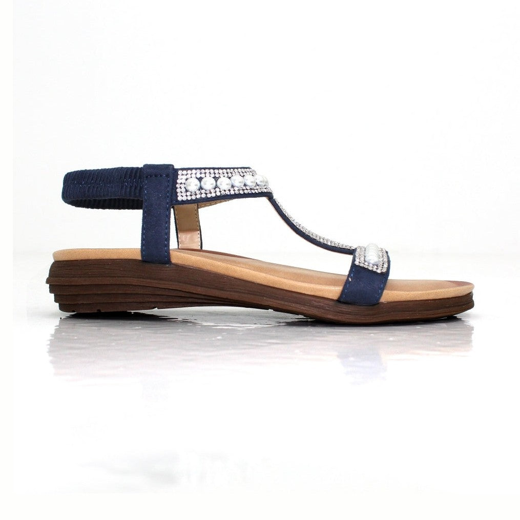 Lunar Sandal Tancy Blue Pearl Sandal Code: JLH078