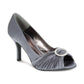 Lunar Sienna Occasion Shoe FLV132 Dark Grey Diamanté