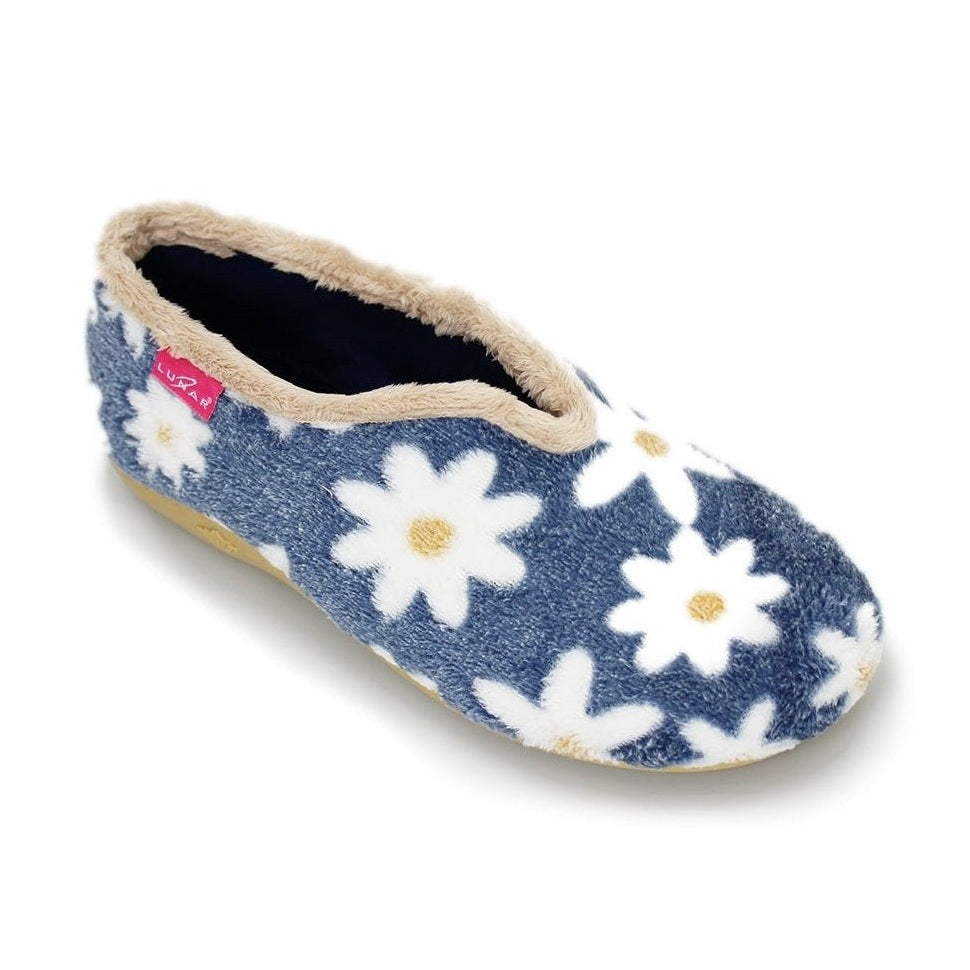 Lunar Slipper Daisy Blue Flower full slipper