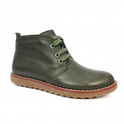 Lunar Ankle Boot with lace and zip GLR003 Claire GREEN