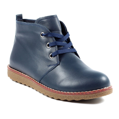 Lunar Ankle Boot with lace and zip GLR003 Claire NAVY GLR003