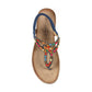 Lunar sandal with toe post Una BLUE JLH320BL